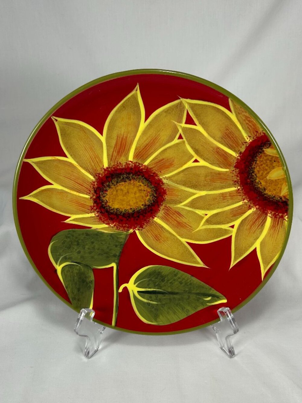 Certified International Nel Whatmore colorful sunflower side plate